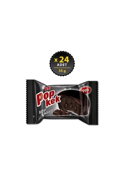 Popkek Bitter Çikolatalı 55 G x 24 Adet