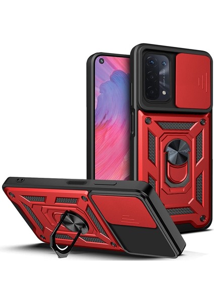 Oppo A74 5g Parmak Yüzük Kamera Zırhı Ağır Koruma Cep Telefonu Kılıfı Kapağı (Yurt Dışından)