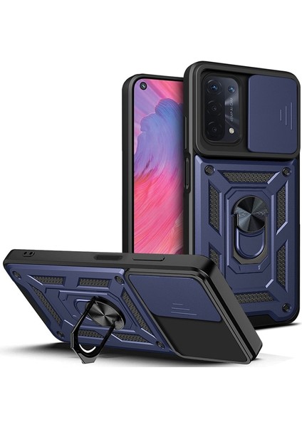 Oppo A74 5g Parmak Yüzük Kamera Zırhı Ağır Koruma Cep Telefonu Kılıfı Kapağı (Yurt Dışından)