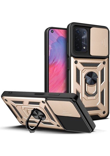 Oppo A74 5g Parmak Yüzük Kamera Zırhı Ağır Koruma Cep Telefonu Kılıfı Kapağı (Yurt Dışından)
