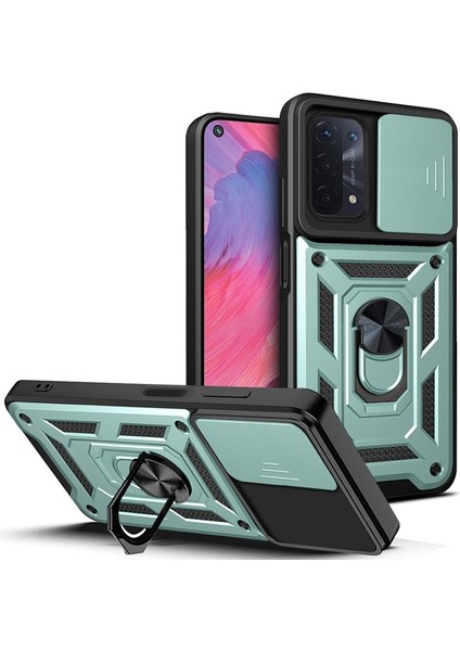 Oppo A74 5g Parmak Yüzük Kamera Zırhı Ağır Koruma Cep Telefonu Kılıfı Kapağı (Yurt Dışından)