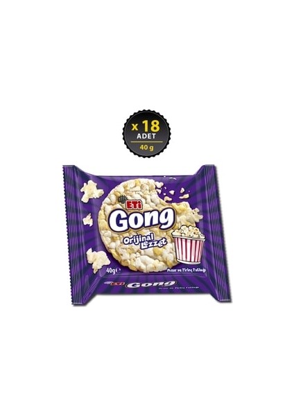 Gong Mısır ve Pirinç Patlağı 40 G x 18 Adet