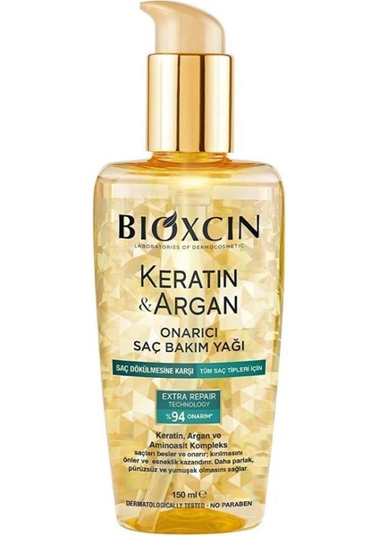 Keratin ve Argan Onarıcı Saç Bakım Yağı 150 ml