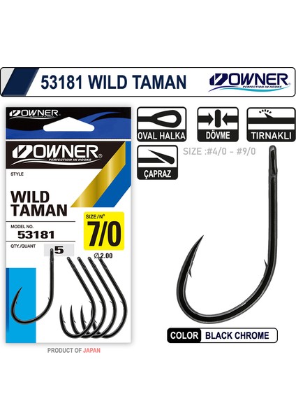 53181 Wild Taman Black Chrome Iğne 7-0
