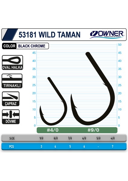 53181 Wild Taman Black Chrome Iğne 7-0