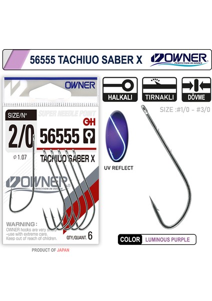 56555 Tachiuo Saber x Iğne No 1/0
