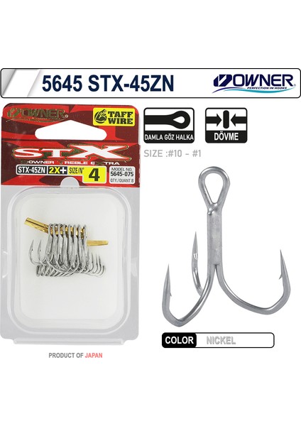5645 STX-45ZN Taff Wire Zn Çarpma Iğne 3