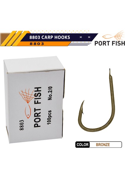 8803 Carp Iğne 100 Lü (505) Bronz 2-0