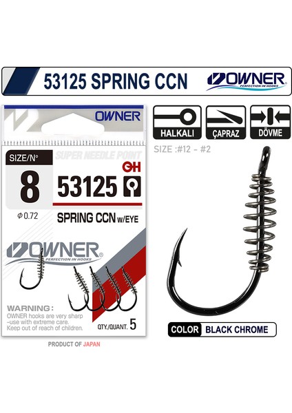53125 Spring Ccn With Eye Black Chrome Sazan Iğnesi 6