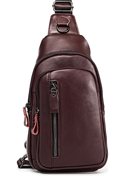 Erkekler Çok Fonksiyonlu Crossbody Çanta Kahve