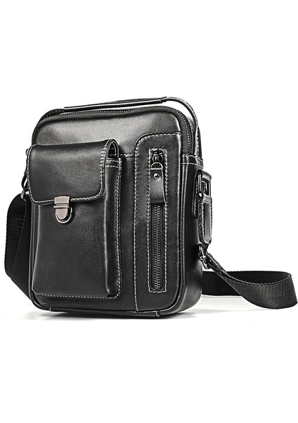 Erkekler Çok Fonksiyonlu Crossbody Çanta Siyah(Yurt Dışından)