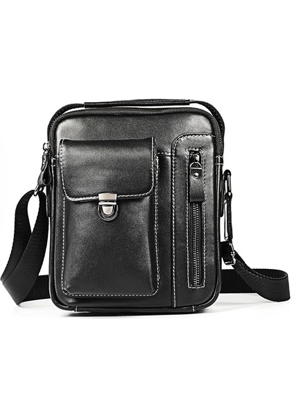 Erkekler Çok Fonksiyonlu Crossbody Çanta Siyah(Yurt Dışından)