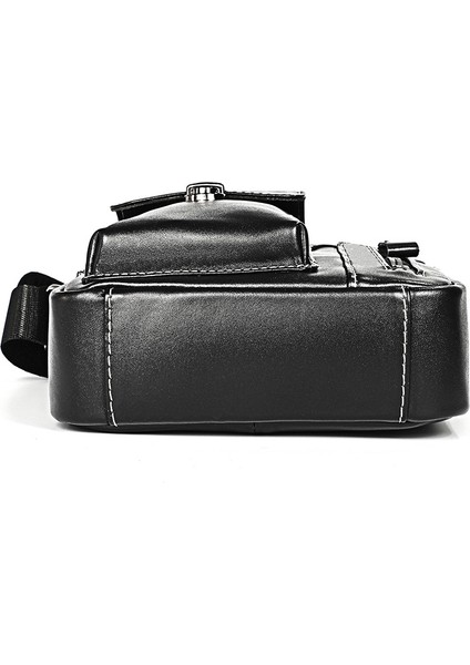 Erkekler Çok Fonksiyonlu Crossbody Çanta Siyah(Yurt Dışından)