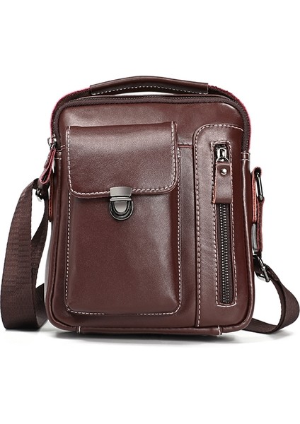 Zsunsky Shop Erkekler Çok Fonksiyonlu Crossbody Çanta Kahve