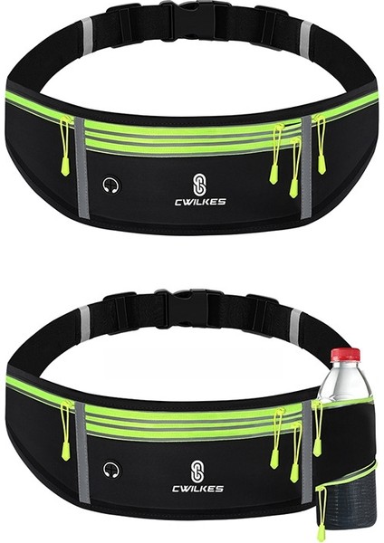 Açık Hava Spor Bel Çantası, Stil: Dört Cep Siyah Yeşil fiyatları