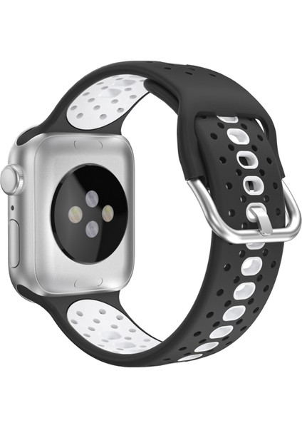 Zsunsky Shop Apple Watch Için 2 Adet Izleme Bantları, Spesifikasyon: 38/40MM S Siyah+Beyaz