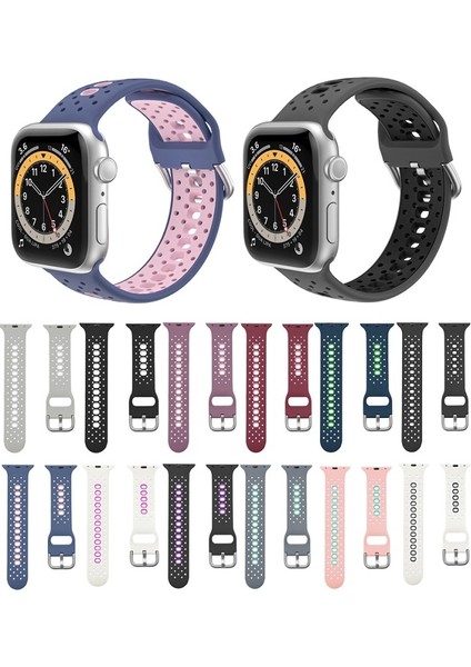 Apple Watch Için 2 Adet Izleme Bantları, Spesifikasyon: 38/40MM S Gri+Beyaz(Yurt Dışından)