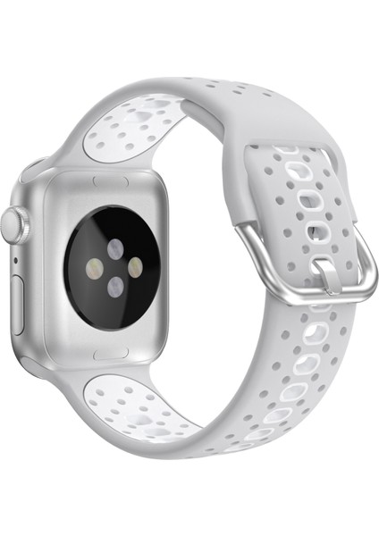 Zsunsky Shop Apple Watch Için 2 Adet Izleme Bantları, Spesifikasyon: 38/40MM S Gri+Beyaz(Yurt Dışından)