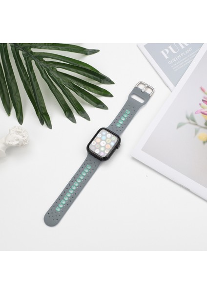 Zsunsky Shop Apple Watch S 4 & 5 & 6 Için Bantlar Izleyin, Özellikler: 40MM Gri+Yeşil