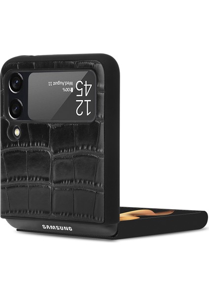 Zsunsky Shop Bambu Doku Telefon Kılıfı Samsung Galaxy Z Flip3 5g Siyah