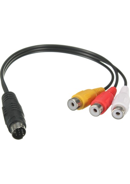S-Video (7 Pin) Erkek - 3 Rca Rgb Dişi Kablo Video Adaptörü