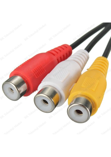 S-Video (7 Pin) Erkek - 3 Rca Rgb Dişi Kablo Video Adaptörü