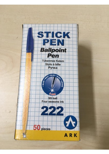 222 Mavi Tükenmez Kalem 50Lİ