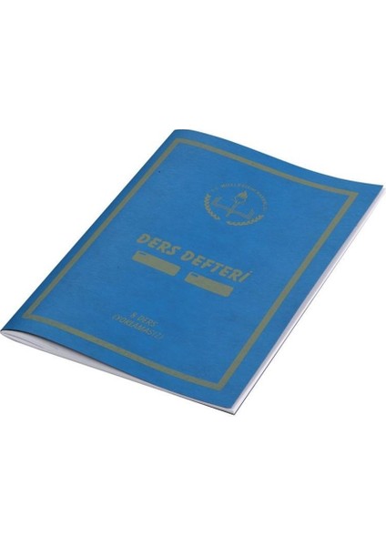 8 Ders Ders Defteri Yoklamasız 6-7-8 H-1-2-3 Sınıf Plastik Kapak 25X35