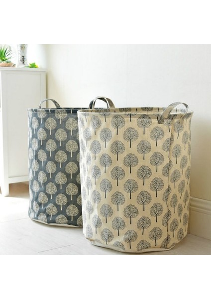 35X45CM Katlanır Drawstring Kirli Giysiler Çamaşır Sepeti Sarı (Yurt Dışından)