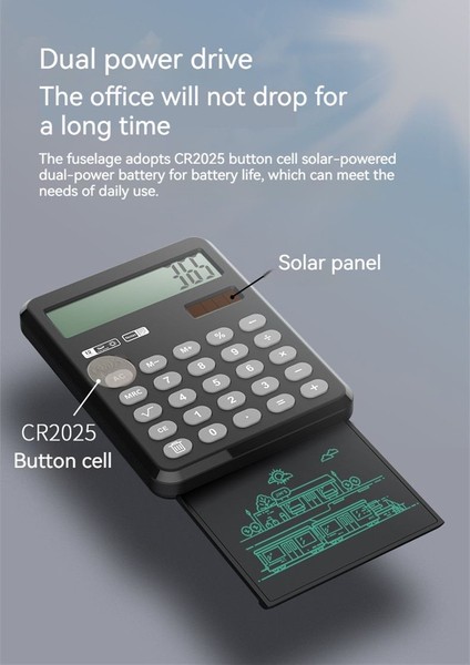 12 Haneli Solar LCD Tablet Hesap Makinesi (Yurt Dışından)