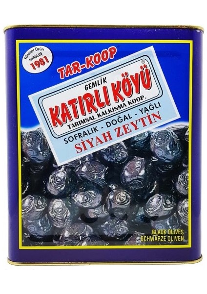 Tar-Koop Katırlı Köyü Kahvaltılık Siyah Zeytin 10  kg