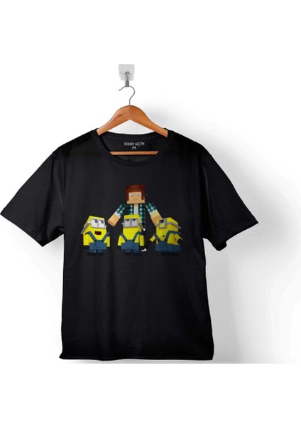 Mınecraft Mınıons Minyonlar Mınıoncraft 2 Çocuk T-Shirt