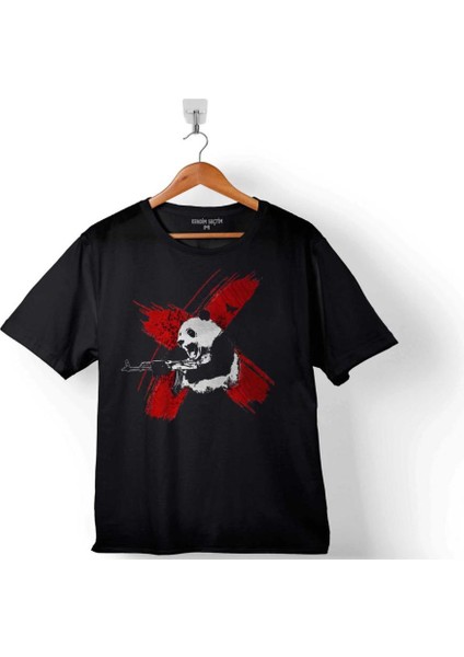 Panda Bear Shoot Savaşcı Kung Fu Kungfu Çocuk T-Shirt