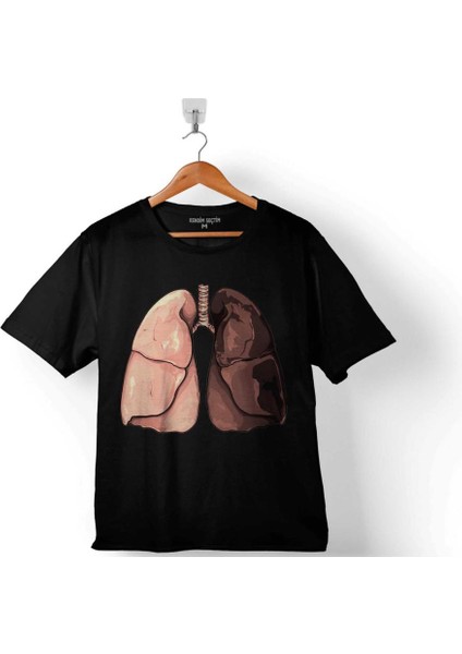 Akciğer Sigaranın Zararları Sağlıklı Ciğer Çocuk T-Shirt