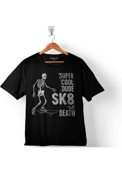 Kaykay Skateboardıng Kuru Kafa Death Kay Kay Sporu Çocuk T-Shirt