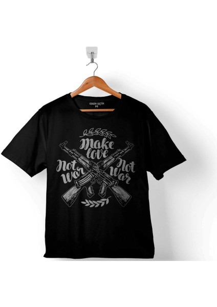 Tüfek Keleş Make Love Not War Savaşa Hayır Çocuk T-Shirt