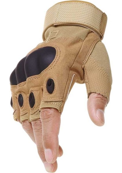 Taktik Eldiven Kesik Parmak Korumalı