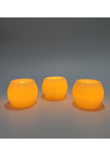 Mum LED Mum 3 Lu Krem Gerçek Mum LED Mum Pilli fiyatları