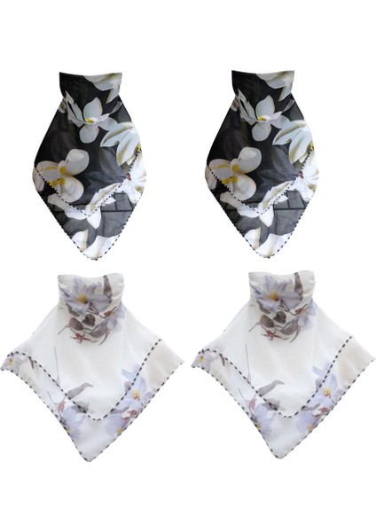 4pc Lady Yüz Maske Eşarp Kalkanları Uv Koruma Hafif Eşarp Boyun Maskesi Gölgesi