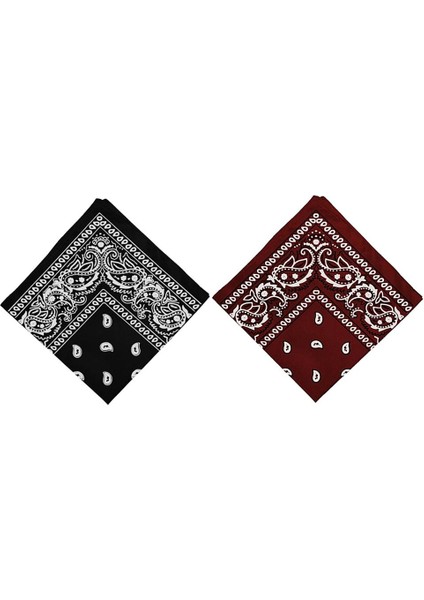 2pcs Erkekler Paisley Baskı Kovboy Bandana Eşarp Kafa Şarfı Bilgisayar(Yurt Dışından)