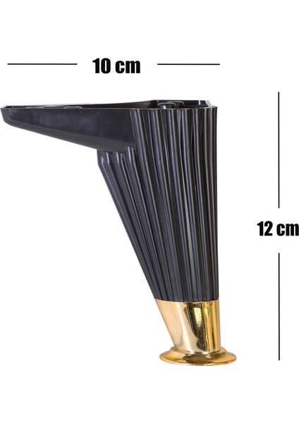 Mobilya Kanepe Masa Sehpa Ayağı Baza Ayak Siyah 12 cm (4 Adet) fiyatları