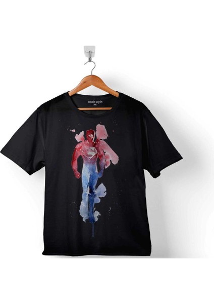 Superman Super Man Watercolor Çocuk Tişört