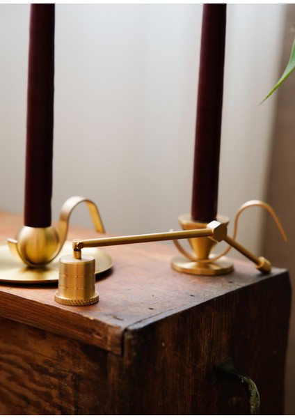 Brass Pirinç Silindir Mum Söndürücü 18 cm fırsatları