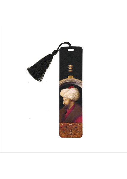 Fatih Sultan Mehmet Baskılı Püsküllü Kitap Ayracı BOOKMARKAYRAÇ-097