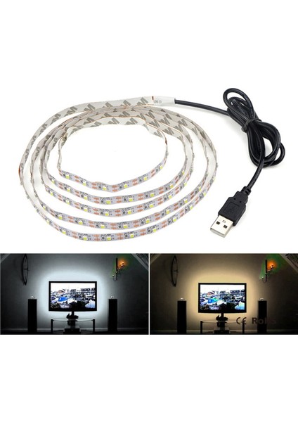 USB Power Epoksi LED Şerit Işığı, Uzunluk: 1m (Beyaz Işık) (Yurt Dışından)
