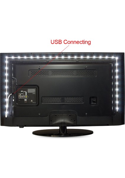 USB Power Epoksi LED Şerit Işığı, Uzunluk: 1m (Beyaz Işık) (Yurt Dışından)