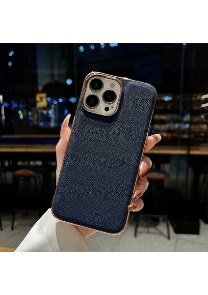 iPhone 13 Pro Max Için Telefon Kılıfı - Koyu Mavi (Yurt Dışından)