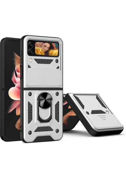 Samsung Galaxy Z Flip3 5g Için Telefon Kılıfı - Gümüş (Yurt Dışından)