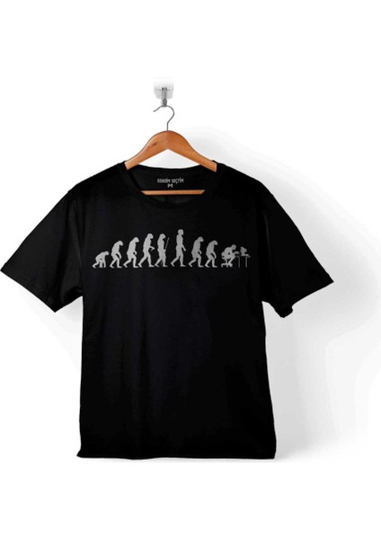 Evolution Human Evrim Insan Maymun Bilgisayar Çocuk Tişört