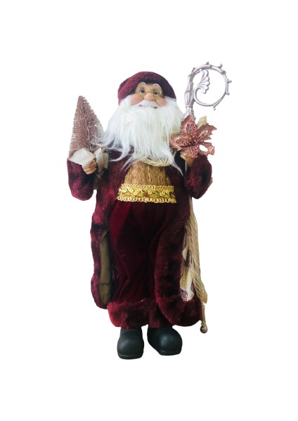 Yılbaşı Figür Noel Baba (Bordo) 45CM